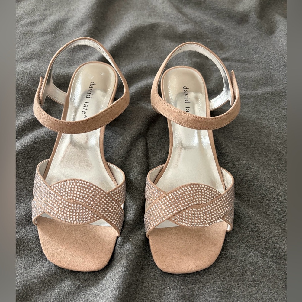 David Tate Beige Strappy Sandals